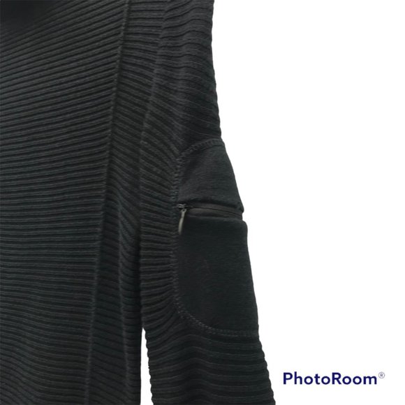 ATHLETA Sweater Dress XS Black Organic Cotton & Wool Moc Turtleneck Long Sleeve - Picture 5 of 11